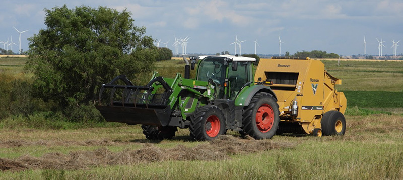 Vermeer Tractor and Hay Baler